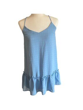 Lola Grace Womens Casual, Strappy Mini Dress-Blue-Size Small-GUC